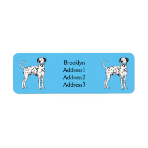 Dalmatian dog cartoon  return address label