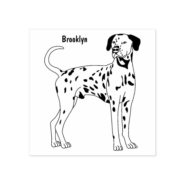 Dalmatian dog cartoon  rubber stamp (Imprint)