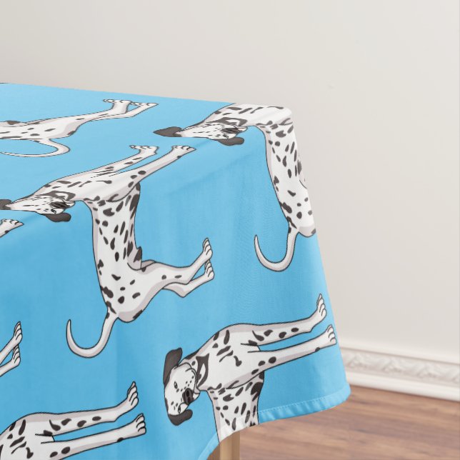 Dalmatian dog cartoon tablecloth (In Situ)