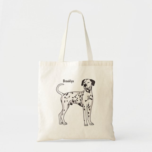 Dalmatian dog cartoon tote bag (Front)