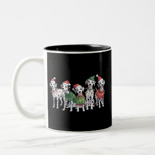 Dalmatian Dog Christmas Lover Xmas Dog Mum Two-Tone Coffee Mug