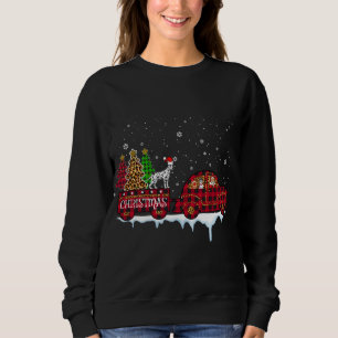 Dalmatian Dog Christmas Red Plaid Truck Santa Xmas Sweatshirt