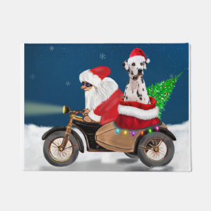 Dalmatian Dog Christmas Santa Claus Doormat