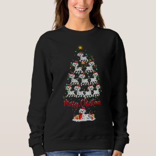 Dalmatian Dog Christmas Tree Lights Dalmatian Xma Sweatshirt