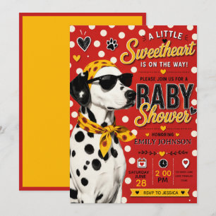 Dalmatian Dog Cute Puppy Baby Shower Invite