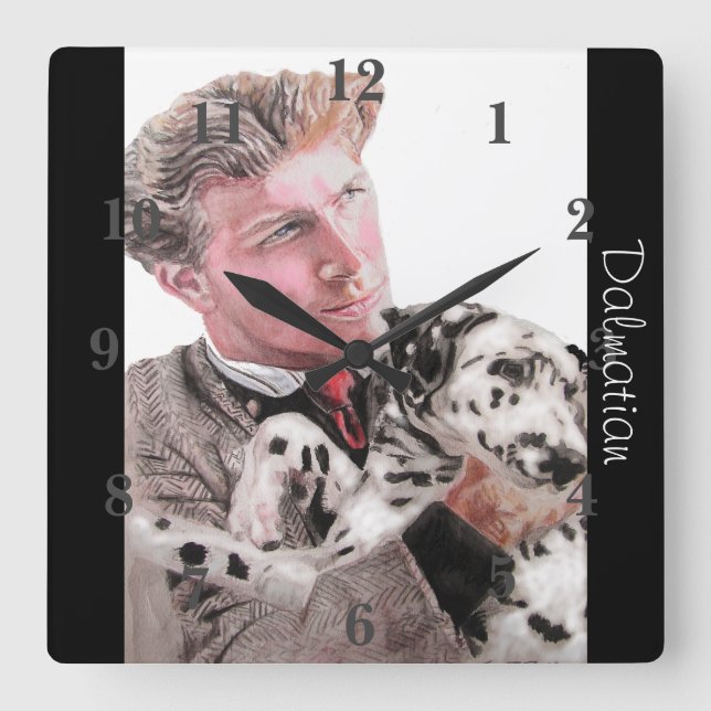 Dalmatian Dog Dogs Art Animal Childs Nursery Clock (Front)