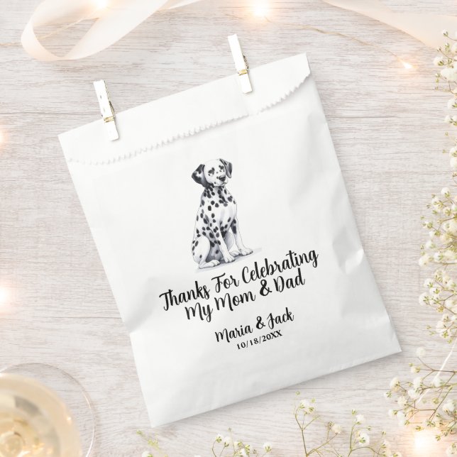 Dalmatian Dog Favour Bag (Clipped)