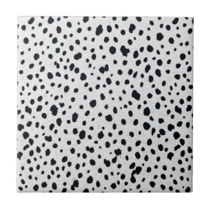 Dalmatian Dog Fur Pattern Ceramic Tile