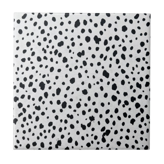 Dalmatian Dog Fur Pattern Ceramic Tile (Front)