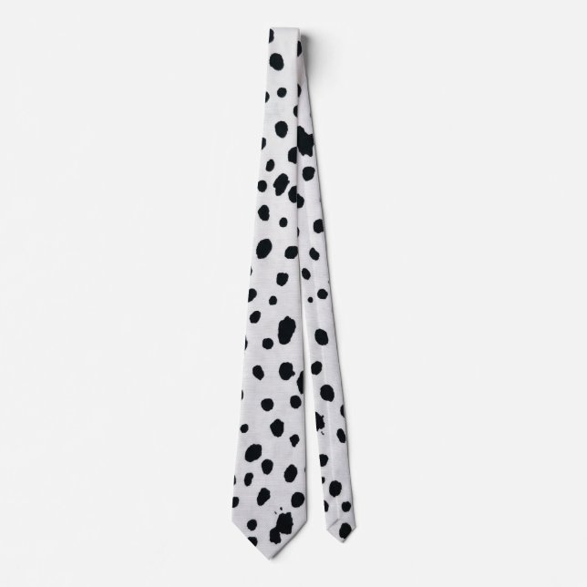 Dalmatian Dog Fur Pattern Tie (Front)