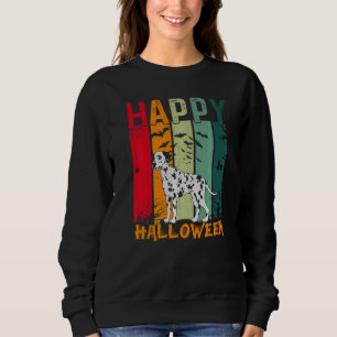 Dalmatian Dog Girls Boys Retro Halloween Dinner P Sweatshirt