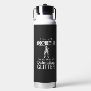 Dalmatian Dog Hair Glitter Funny Pet Water Bottle