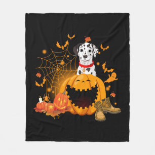 Dalmatian Dog Halloween Dalmatian Dog Halloween Fleece Blanket
