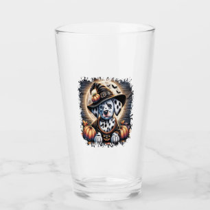 Dalmatian Dog Halloween Glass