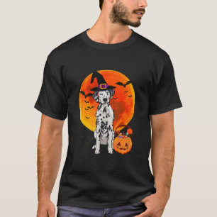 Dalmatian Dog Halloween Jack O Lantern Pumpkin T-Shirt
