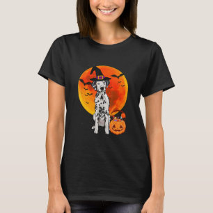 Dalmatian Dog Halloween Jack O Lantern Pumpkin T-Shirt