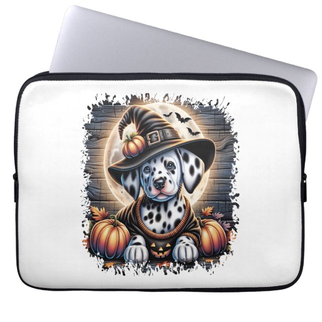 Dalmatian Dog Halloween Laptop Sleeve (Front)