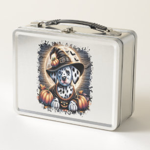 Dalmatian Dog Halloween Metal Lunch Box