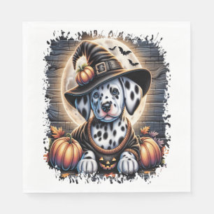 Dalmatian Dog Halloween Napkin