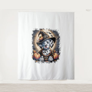 Dalmatian Dog Halloween Tapestry