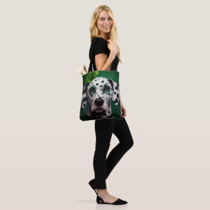 Dalmatian Dog in St. Patrick's Day Dress Tote Bag