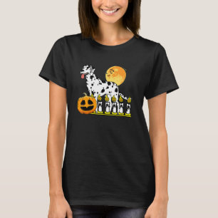 Dalmatian Dog Lazy Halloween Costume Pumpkin Puppy T-Shirt