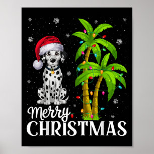 Dalmatian Dog Lovers Men Women Christmas Tree Ligh Poster