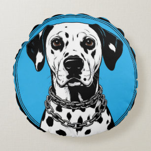 Dalmatian Dog Modern Dog Art Home Décor Gift Round Cushion