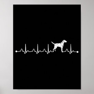 Dalmatian Dog Mom Owner Eternity Heart Valentines Poster