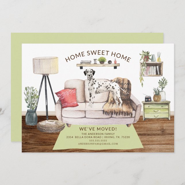 Dalmatian Dog Moving Announcement (Front/Back)