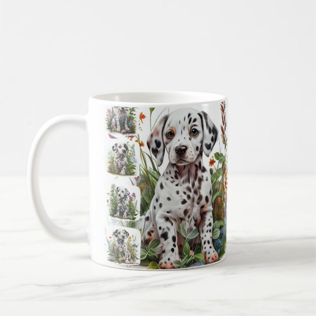 Dalmatian Dog Mug, Funny Dalmatian Coffee  Mug (Left)