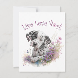 Dalmatian Dog Mum Floral Card