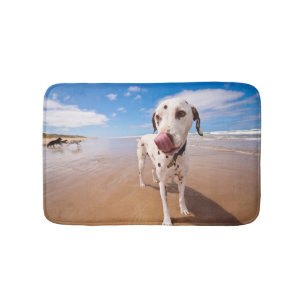 Dalmatian Dog On Beach Bath Mat