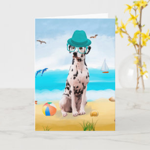 Dalmatian Dog on Beach  Card