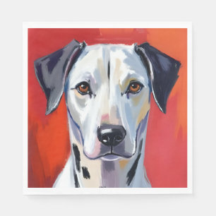Dalmatian   Dog Painting Pet Watercolor Napkin