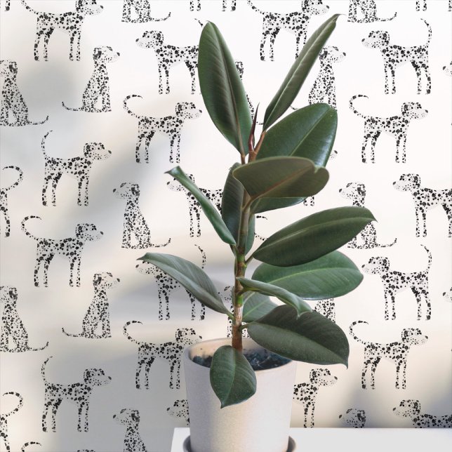 Dalmatian Dog Pattern Wallpaper (Fun Dalmatian dog peel and stick art wallpaper for animal and pet lovers)
