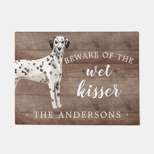 Dalmatian Dog Personalised Door Mat (Front)
