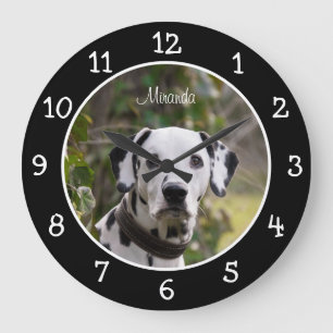 Dalmatian Dog Personalised Large Clock