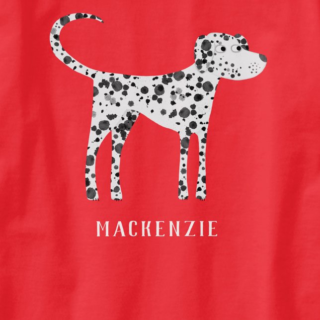 Dalmatian Dog Personalised T-Shirt (Fun dalmatian dog personalized custom name t-shirt)