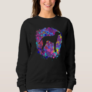 Dalmatian Dog Pet Pink Watercolor Splatter Art Lov Sweatshirt