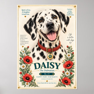 Dalmatian Dog Portrait | Daisy No. 07 Poster