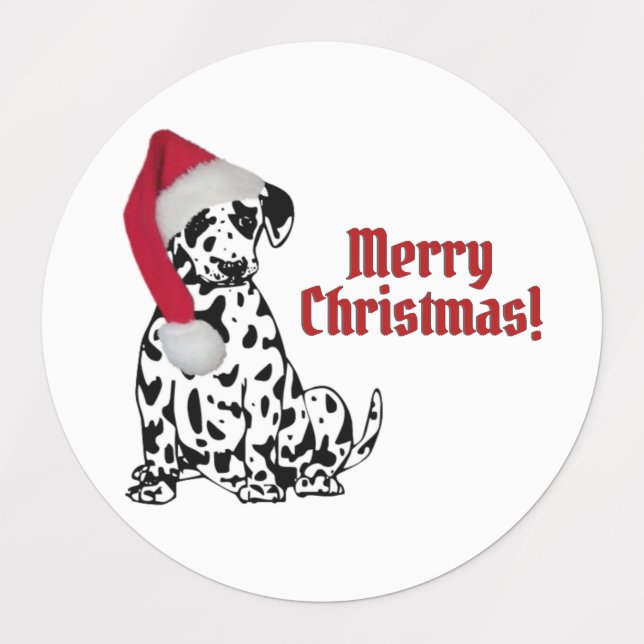 Dalmatian Dog Red Stocking Cap Merry Christmas (Design 1)
