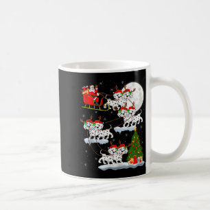 Dalmatian Dog Santa Sleigh Flying Funny Magical Ch Coffee Mug
