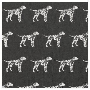 Dalmatian Dog Silhouette Pet Fabric