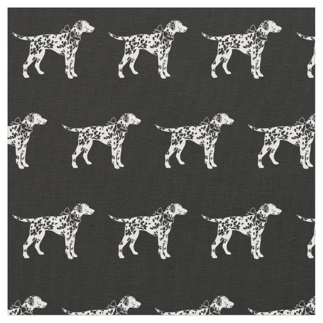 Dalmatian Dog Silhouette Pet Fabric (Close Up)