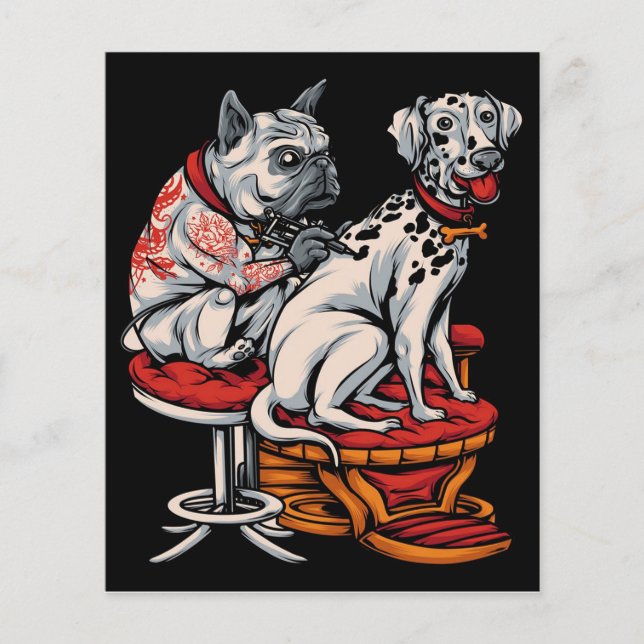 Dalmatian Dog Tattoo| DALMATIAN CANVAS| Gift Flyer (Front)