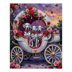Dalmatian Dog Valentine's Day  Poster
