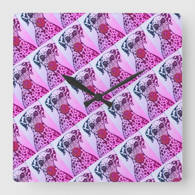 Dalmatian dog Wall Clock (Front)