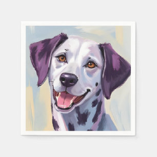Dalmatian   Dog Watercolor Pet Painting Napkin
