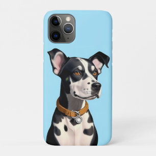 Dalmatian Dog with Black Spots and Collar iPhone 11 Pro Case